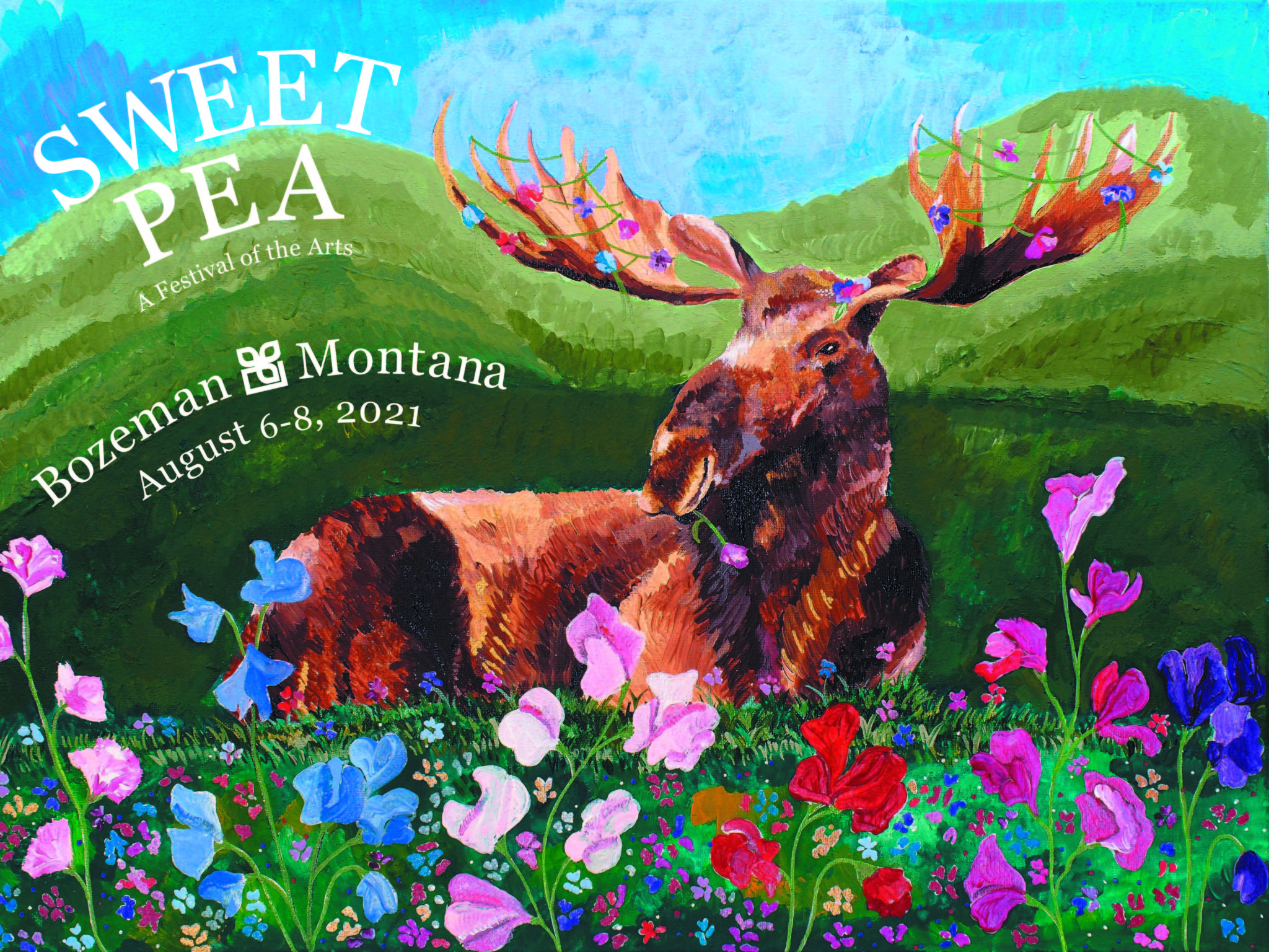 2021 Winning Poster Sweet Pea Festival
